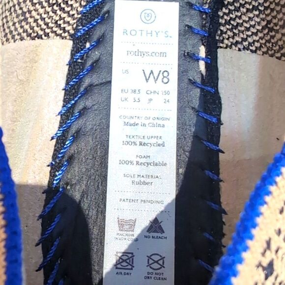 Rothy's The Loafer in Gold Houndstooth Sz 8 - Picture 12 of 12